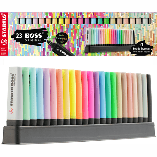 Set De Bureau De 23 Surligneurs 
