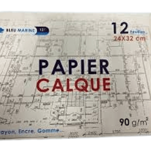 Pochette De 12 Feuilles Papier Calque