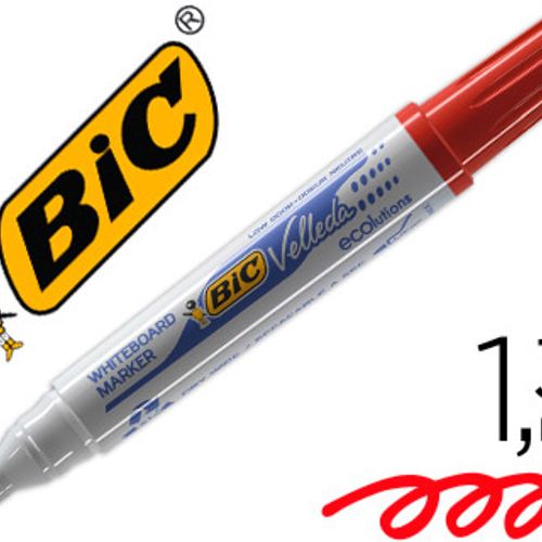 Marqueur Tableau Effaçable Ronde Rouge Bic