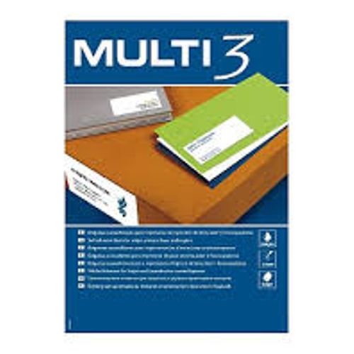 Étiquettes Adhésives 100 Feuilles Multi 3 