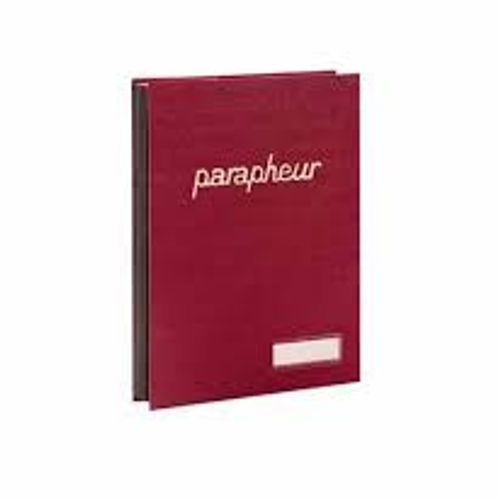 Parapheur Luxe De 18 Volets 35 × 24 Bordeaux Avec Porte Étiquette