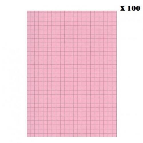 Fiches 100 Feuilles A5 180g Rose
