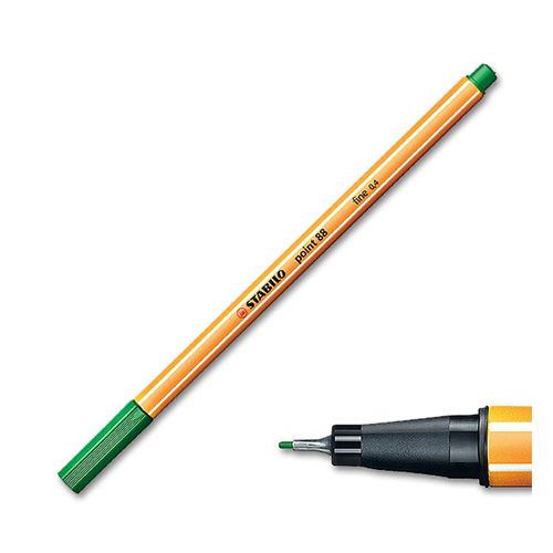 Stylo Feutre Vert Gazon Point 88 Fine 0,4 Stabilo Réf. 88/36