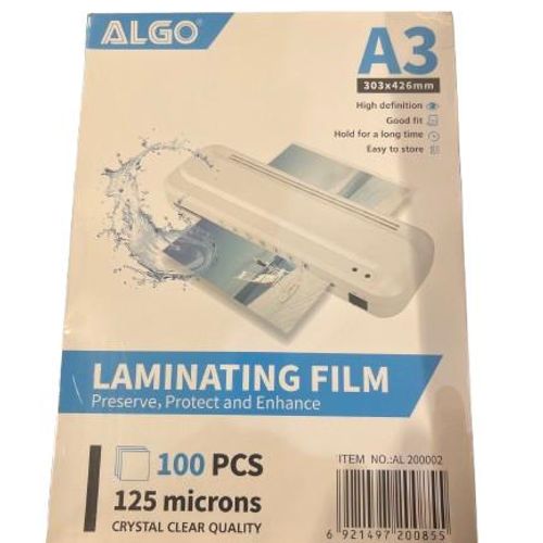 Paquet De 100 Pochettes De Plastification A3 - 125 Microns