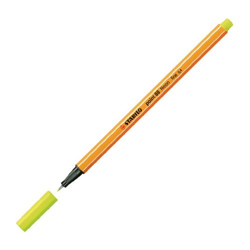 Stylo Feutre Jaune Fluo Point 88 Fine 0,4