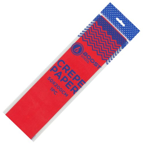 Papier Crépon 50 × 200 Rouge Boost School Réf. 85300