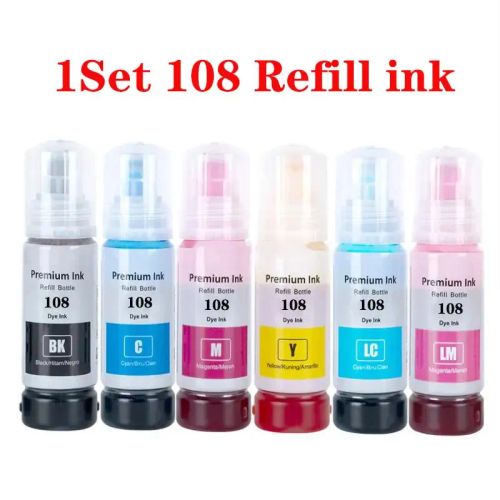 Pack Encre 108 Compatible Avec Imprimante L8050 L18050