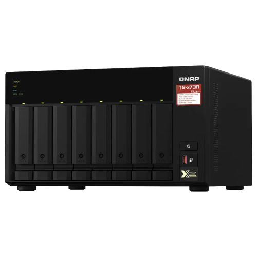 Serveur Nas Qnap Ts-873a-8g - 8 Baies 8 Go De Ram Ddr4 Amd Ryzen V1500b Lan 25 Gbe (sans Disque Dur)