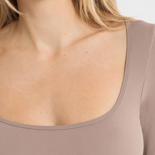 Body Col Carré Manches Longues