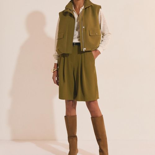 Veste Sans Manches Col Montant