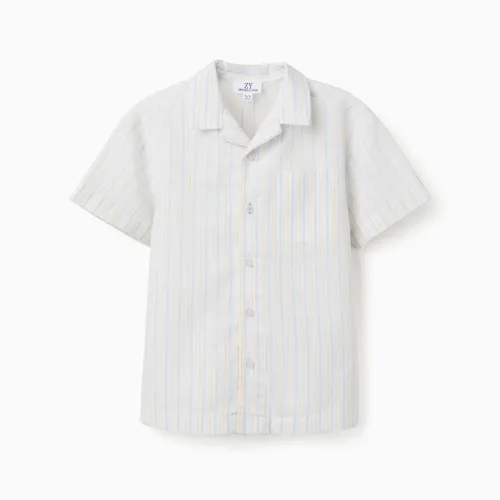 Checked Cotton Dress With Ruffles B&s For Girls, White/yellow/blue/red