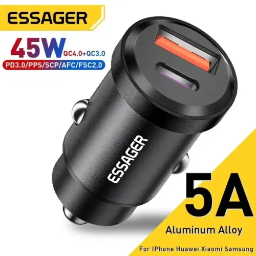 Chargeur Voiture 45w Usb-c Pd 3.0 Qc 4.0 Scp 5a 