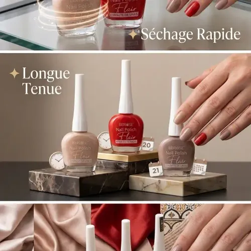 Pack Trio Vernis À Ongles Flair – Longue Tenue Et Finition Brillante