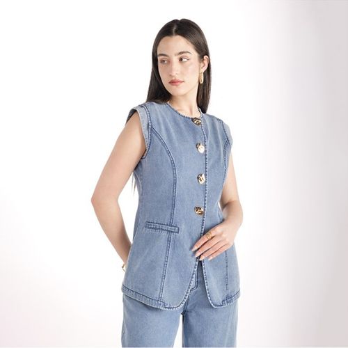 Ensemble Denim Structuré Bleuté
