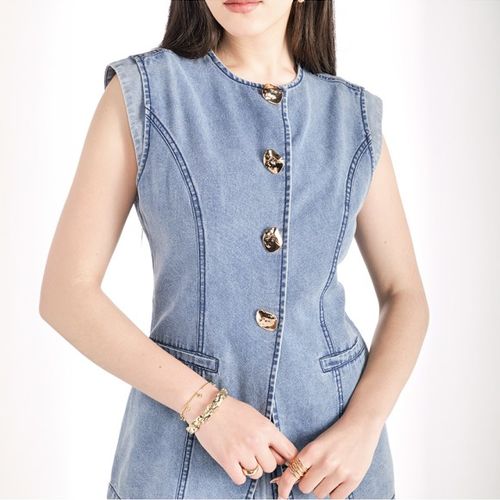 Ensemble Denim Structuré Bleuté