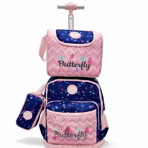 Cartable 45 Cm Trio Super Pack Primaire - Fille Butterfly