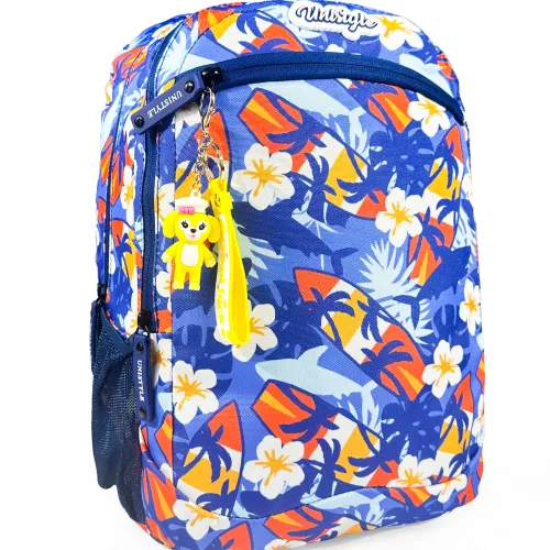 Sac À Dos 18 Pouces 3 Poches Motifs Garçon Avec Dos Renforcé + Porte-clés T23-mt