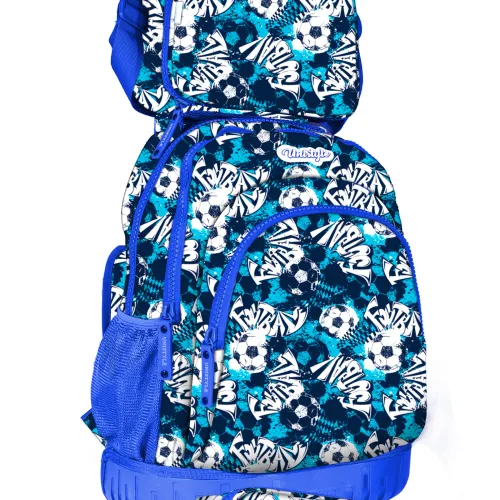 Trolley Garçon 18 Pouces Avec Base Rigide + Sac Goûter + Trousse 3g-st
