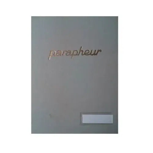 Parapheur 18 Volets - 35 X 24 Cm - Gris Avec Porte-étiquette