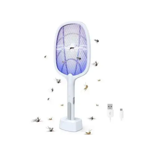 Raquette Lumineuse Électrique Anti Moustique - Rechargeable