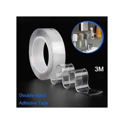 Ruban Double Face - Transparent Et Pas De Trace - Réutilisation, Lavable, Étanche, Ruban