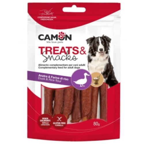 Camon Bâtonnets Duck And Rice Sticks Chien (canard) 80g