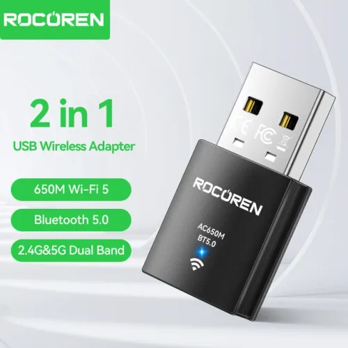 Adaptateur Usb Wifi Bluetooth 5.0 Mini 2-en-1 Dual Band 650mbps 