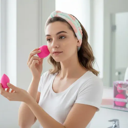 Set De Soin Visage 3 En 1: Brosse Nettoyante Électrique, Éponge Et Bandeau