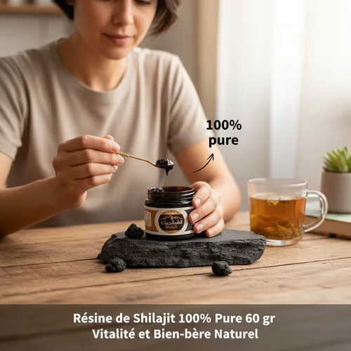 Résine De Shilajit 100% Pure Vitalité Et Bien-être Naturel