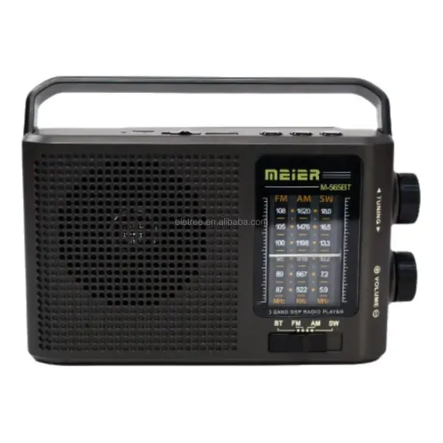 Radio Portable Am/fm Usb Mp3 Rechargeable Rétro Avec Lampe Torche