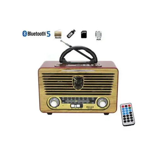 Radio Rétro Fm/am/sw Avec Bluetooth, Usb, Sd Et Aux - Rechargeable