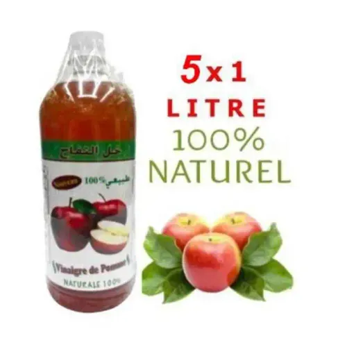 Vinaigre De Cidre De Pomme Bio - Lot De 5 Bouteilles De 1l