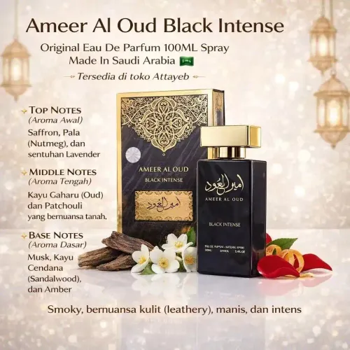 Eau de Parfum Ameer Al Oud Black Intense Original