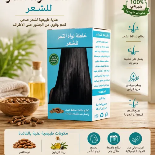 Mélange De Noyaux De Dattes Pour Cheveux - Soin Naturel Capillaire