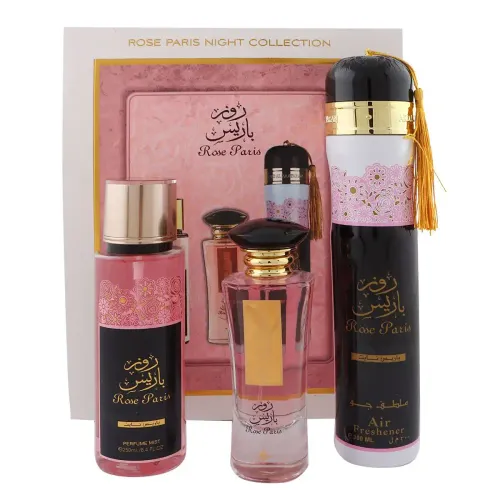 Coffret Cadeau 3 Pièces Rose Paris Night  