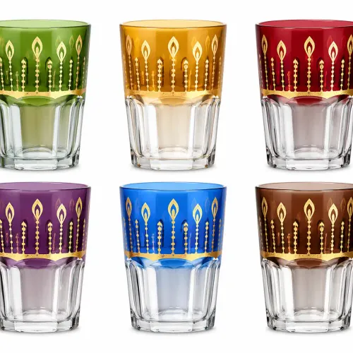 Verres À Thé Marocains Colorés – 6 Verres