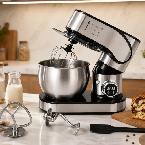 Robot Pâtissier Multifonction Afos – 1500 W – Bol Inox 7 L – 12 Vitesses 
