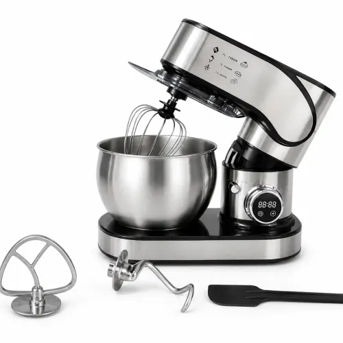 Robot Pâtissier Multifonction Afos – 1500 W – Bol Inox 7 L – 12 Vitesses 