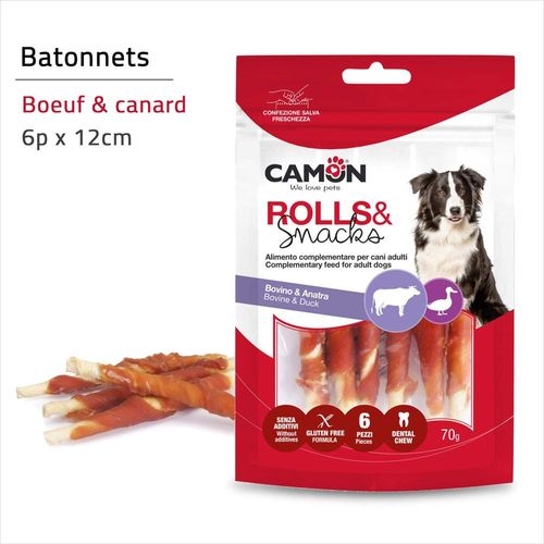 Batonnets 6p - 12cm / 70g - Bœuf Canard