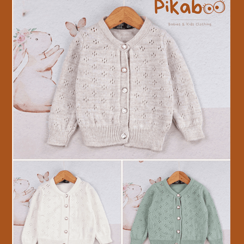 Cardigan Écru Toutes Occasions Avec Boutons Stylés En Métal