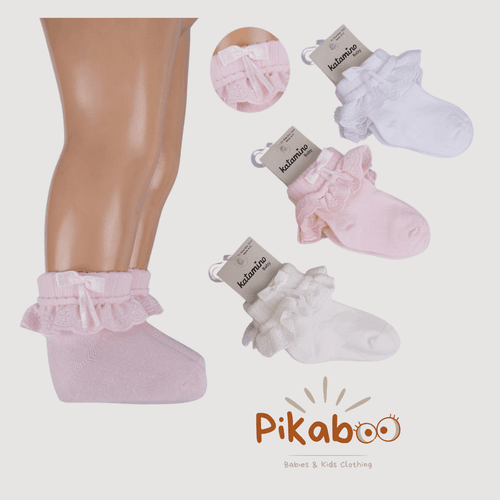 Chaussettes Dentelle Et Nœud Satin