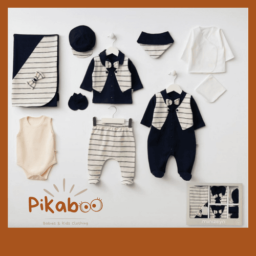 Coffret De Naissance 10 Pièces Garçon Tout Doux Modèle Navy Petit Matelot