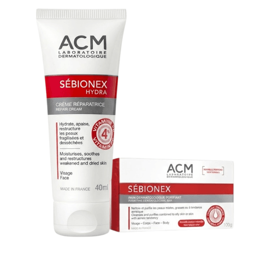 Sebionex Hydra Crème Réparatrice+ Pain Dermato Purifiant Duo Pack