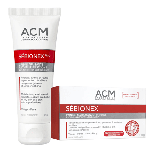 Sebionex Trio Crème Apaisante Anti-imperfection+ Pain Dermato Duo Pack