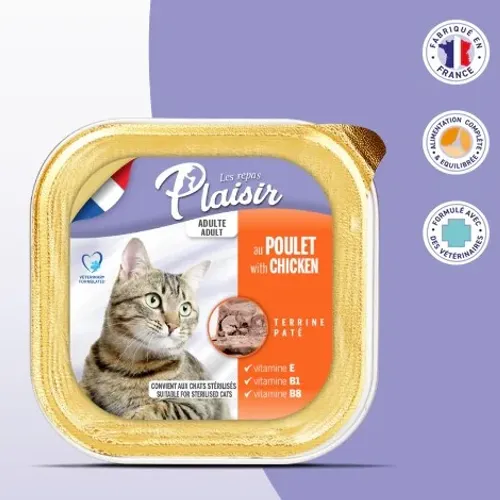 Barquette Pâté Au Poulet Pour Chat Stérilisé