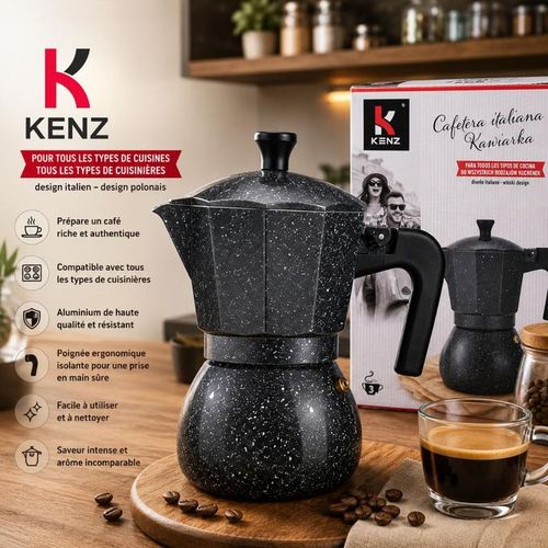  Cafetière Italienne 3 Tasses Effet Pierre, Lpa-864/3cup