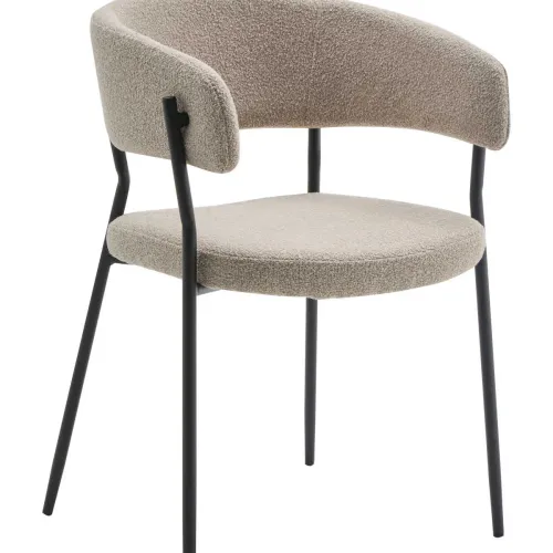 Simone Chaise De Salle A Manger En Tissu Bouclette
