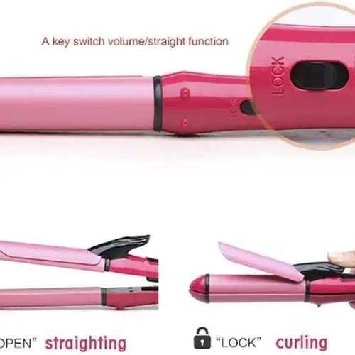 Fer À Lisser Et Boucler Cheveux – Design & Couleur Aléatoire