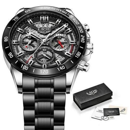 Montre-bracelet À Quartz Étanche Chronographe De Sport