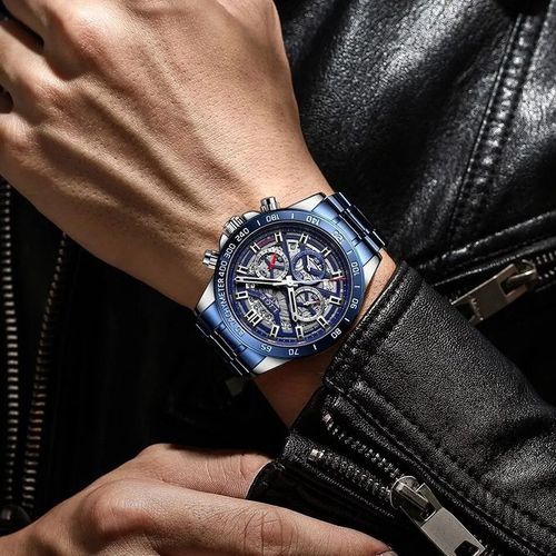 Montre-bracelet À Quartz Étanche Chronographe De Sport